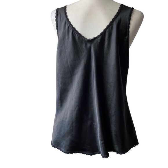 Vintage 80’s Teddy Embroidery Sequins Silky Top SZ L - Picture 2 of 10